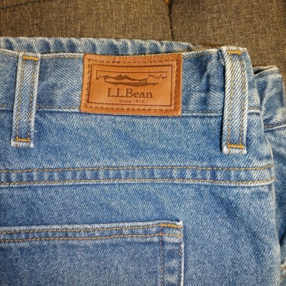 LL BEAN MEN'S 42 X 29 BLUE DENIM ๐ JEANS ๐ - Picture 2 of 5